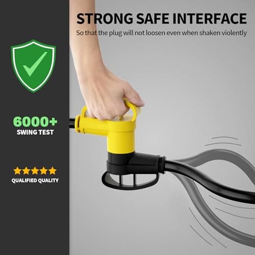 30 Amp to 30 Amp RV Generator Adapter Cord 1FT(12 Inch), NEMA TT-30 Male Plug to NEMA L14-30 Female Plug, 3 Prong Heavy Duty Power Cord, 10 Gauge STW, 30A 125V/250V, Black-Yellow, ETL Listed