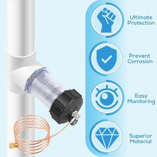 Bonbo 2" Inline Zinc Anode for Saltwater Pools, 104D Pool Zinc Anode, Sacrificial Anode for Protect Metal Parts