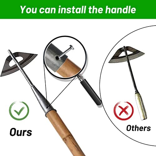 All-Steel Hardened Hollow Hoe,Garden Hoes for Weeding,Hollow Hoe for Gardening,Hoe Garden Tool,Garden Hoe for Backyard Weeding, Loosening, Farm Planting