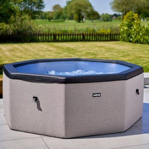 Como 6 Person Eco Foam Hot Tub | Portable Outdoor Spa with Rapid Heating | Durable PVC Material | Easy Setup | Ideal for Garden and Patio Relaxation | Graphite Gray