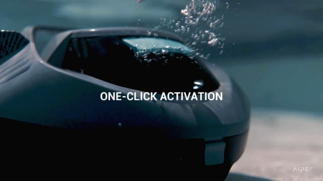 AIPER Cordless Robotic Pool Cleaner, Pool Vacuum with Self-Parking Technology, Portable, Ideal for Above-Ground Flat Pool up to 40 Feet, Grey