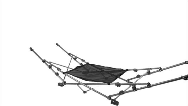 Zenithen Outdoor Patio Folding Collapsible Hammock with Sturdy Frame and Pillow, Perfect for Camping, Outdoor Recreation and as Patio Furniture, Blue (Pack of 1)