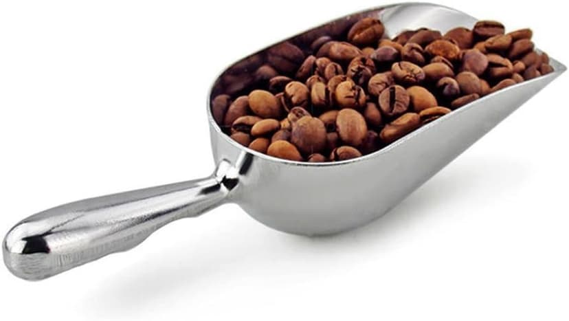 (Pack of 12) Betolla 5 oz Aluminum Utility Scoops – Contoured Handle Heavy-Duty Scoops for Dry Goods, Spices, Popcorn, Candies & Flour