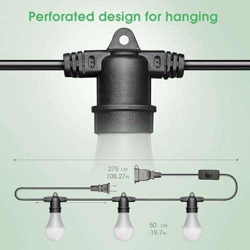 Briignite Hanging Grow Light, 3 LED Full Spectrum Grow Lights with 8.86ft Power Cord, Replaceable Bulbs E26 Base, Linkable Hanging Plant Light, 300W Equivalent