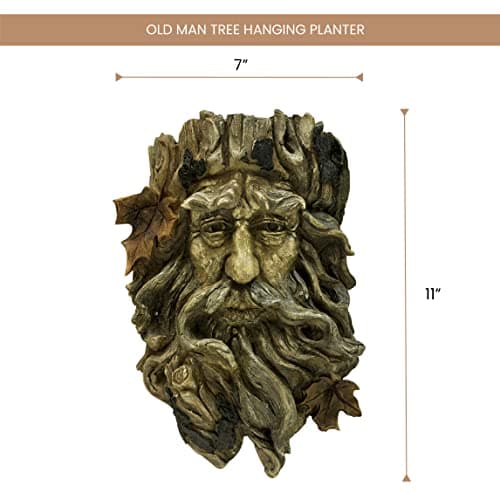 Bits and Pieces - 'Old Man' Tree Hanging Planter - Yard Decorations - Whimsical Tree Sculpture - Indoor/Outdoor Decoration - Garden Peeker Yard Art