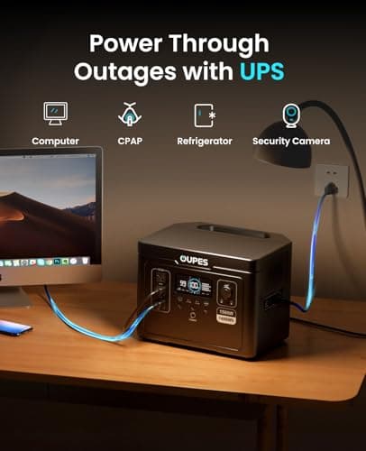 [2025 New] OUPES Exodus 1500 Portable Power Station 1500W (3600W Peak), 1488Wh LiFePO4 Battery Solar Generator with 4H Fast Charge, UPS & APP for RV/Home Emergency/Outdoor (30.5lbs Lightweight)