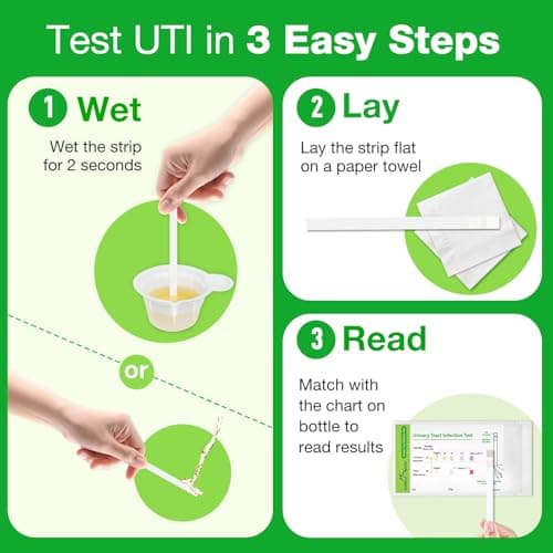 Easy@Home UTI Test Strips: Highly Accurate Urinary Tract Test Kit for Women Men, Bladder Infection UTI Urine Testing, Quick Results, OTC Use (UTI - 5 Pack)