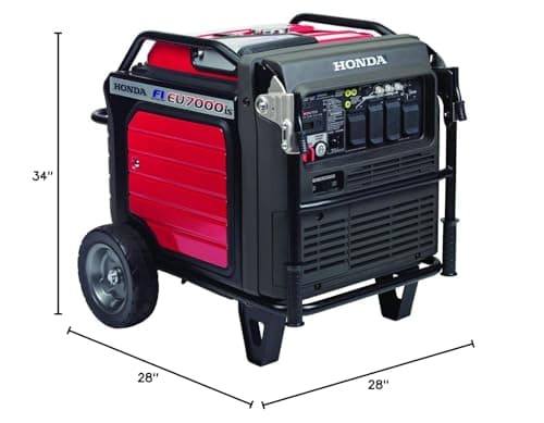 Honda EU7000IS 7,000 Watt Inverter Portable Backup Generator, Super Quiet, Electric Start