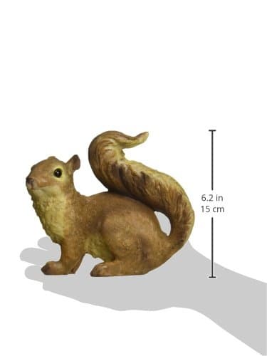 Design Toscano Scamper the Woodland Squirrel Outdoor Garden Statue, 7 Inch Tall, Cast Stone Resin, Brown Finish
