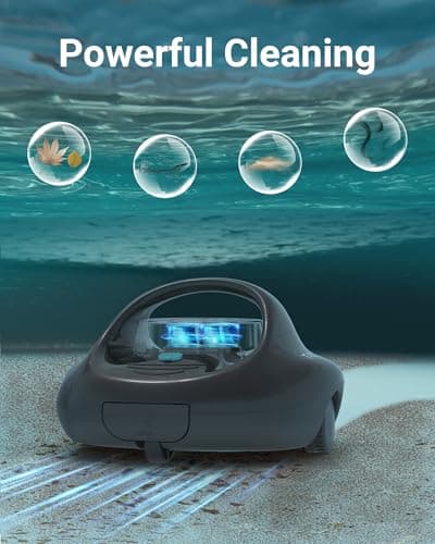 (2025 Upgraded) TALOSBO Pleco Se Cordless Pool Vacuum Cleaner Up to 130 Mins Runtime, Robotic Pool Cleaner with 2.5H Fast Charge, Ideal for Flat Above Ground and Inground Pools up to 861 Sq. Ft.