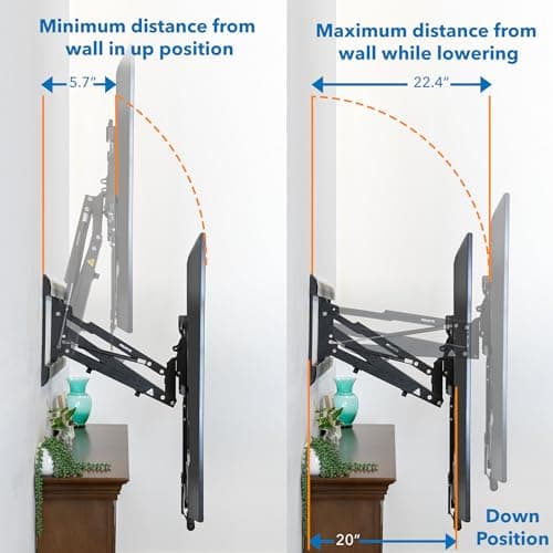 Mount-It! Fireplace TV Wall Mount for Large TVs, MI-384L