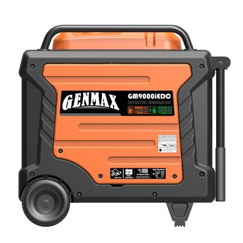 GENMAX Portable Generator, 9000W Super QuietDual Fuel Portable Engine with Parallel Capability, Remote/Electric Start, Ideal for Home backup power.EPA &CARB Compliant (GM9000iEDC)