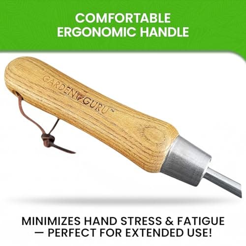 Garden Guru Eco Transplanter Trowel Shovel- 100% Recycled Stainless Steel - Rust Resistant - FSC Certified Wood Ergonomic Handle - Perfect Tool for Gardening Weeding Transplanting and Digging