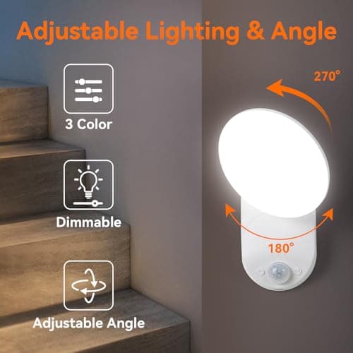 Rechargeable Motion Sensor Wall Light with Remote - Magnetic Wireless Closet Lights with Adjustable Lighting & Angle, Battery Operated Motion Sensor Light for Closet Pantry Garage Shed Stairs Hallway