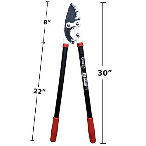 Gonicc Professional 30 inch SK-5 Steel Blade Anvil Lopper, 2-Inch Capacity, Sturdy Extra Leverage 22-Inch Handles, Garden Pruning Tree Hedge Branch Trimmer Clippers scissors.