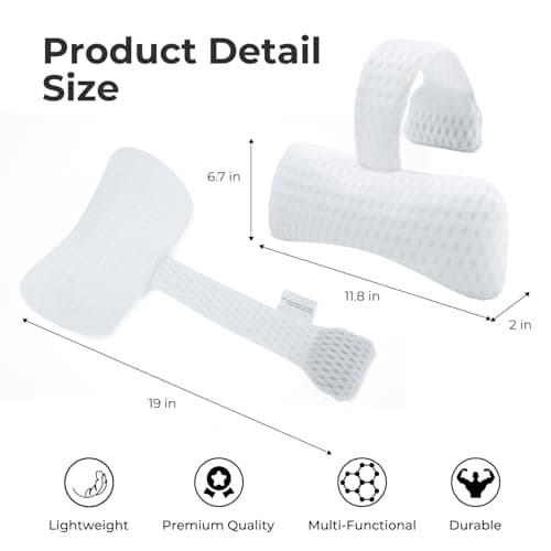 Headrest Pillow for Patio Chaise Lounge，Hot Tub Pillow for Headrest, Universal Height Adjustable Chaise Lounge Pillow for Sunbathing Swing Pool Furniture