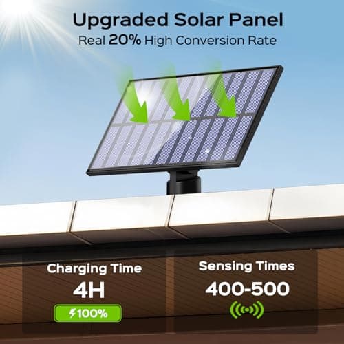 Adiding Solar Outdoor Lights, 3500LM LED Flood Lights with 16.4 Ft Cable, Remote Control Solar Motion Sensor Lights with 3 Modes, Solar Powered Security Lights for Outside Patio, Yard, Garage, 2 Pack