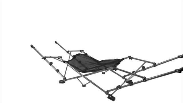 Zenithen Limited Portable Folding Metal Framed Hammock with a Retractable Canopy, Perfect for Camping, Patio, Outdoor, and Relaxing, Side Pockets Included, Red (Pack of 1)