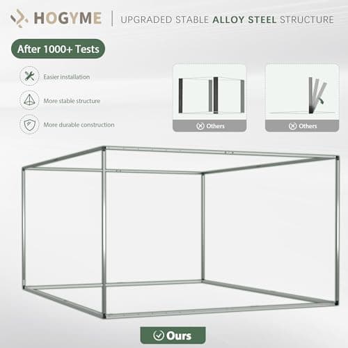 10x10 FT Large Outdoor Storage Shed, Metal Clearance Tiny Home with Windows & Lockable Doors for Backyard Garden, Patio Lawn, Placing Tools/Sundries/Guarder Inhabit/Raise Chickens/Poultry
