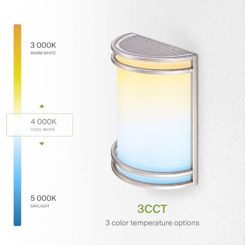 ASD LED Indoor Wall Mount Light Fixture - 10 Inch Modern Interior Brushed Nickel Wall Sconce Lighting - 3000K 4000K 5000K Adjustable - Half Cylinder Hallway Light Fixture - ETL & Energy Star