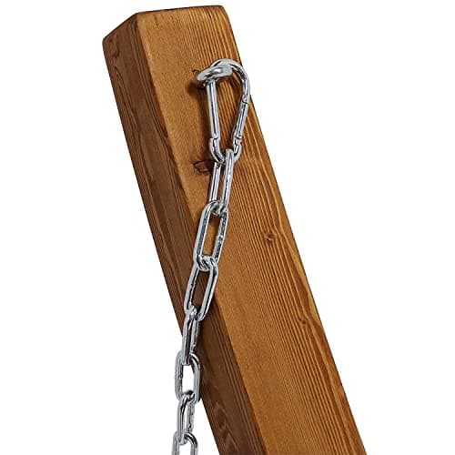 Sunnydaze Curved Wood Hammock Stand Only - 2-Person Wooden Hammock Stand for Outside with 400-Pound Capacity- 12-Foot