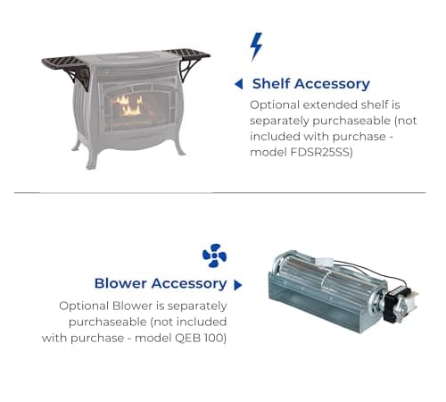Duluth Forge Dual Fuel Ventless Gas Stove - Model FDSR25, Matte Finish, Remote Control