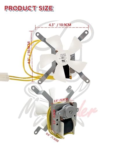 Grill Induction Fan Motor Replacement for Pit Boss & Traeger, Camp Chef, Sam's Club/Z Grills Pellet Grills and Smokers, Silver/White/Yellow, IFM001