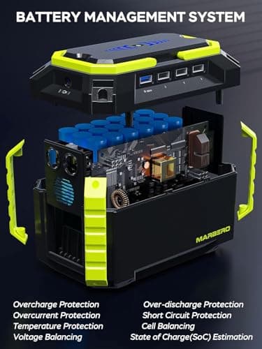 MARBERO Solar Generator 150W Peak 150Wh Portable Power Station with Solar Panel Included Camping Power Supply with AC Outlet DC USB Ports for Outdoor RV Fishing Emergency