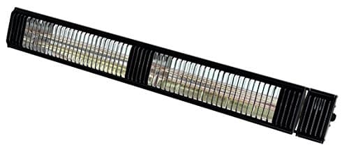 Commercial SunWave 3000 Watt Infrared Patio Heater Tungsten Ultra Quartz Low Glare with Remote control and 3 power levels, 11,028 BTU Max output By Muskoka Lifestyle Products USA Black