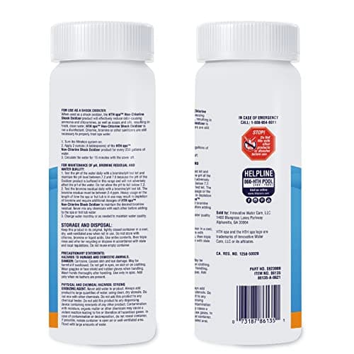 HTH Spa 86135 Non Chlorine Shock Oxidizer, Spa & Hot Tub Chemical Clears Cloudy Water, 2.25 lbs