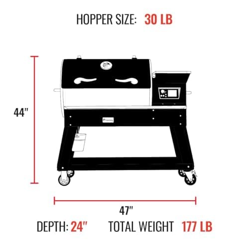 recteq Pellet Smoker Grill Deck Boss 800, Electric Pellet Smoker, Outdoor Grills & Smokers, Wi-Fi-Enabled BBQ Grill, 800 Sq Inches Cook Space