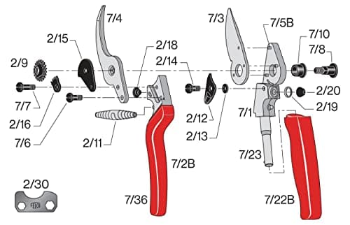 Felco Pruning Shears (F 7) - High Performance Swiss Made One-Hand Garden Pruners