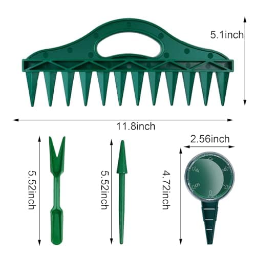 Seed Spreader 4PCS Sowing Seeds Dispenser Set Mini Seed Dispenser for Small Seeds Handheld Seed Planter Tool Seed Dibber Multifunctional Seed Spacer Gardening Tools