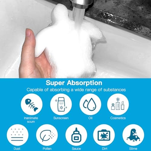 18/24 Pack Pool Oil Absorbing Scum Sponge, Hot Tub Scum Absorber, Hot Tub Accessories for Swimming Pool and Spa