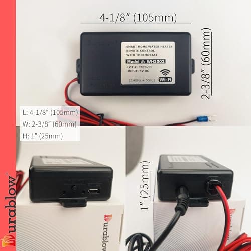 Durablow WH3002 Dual Wi-Fi (2.4G+5G) Smart Home Thermostat Timer Remote Control Kit for Pool Spa Hot Tub Gas Water Heater, Compatible with Alexa, Google Home