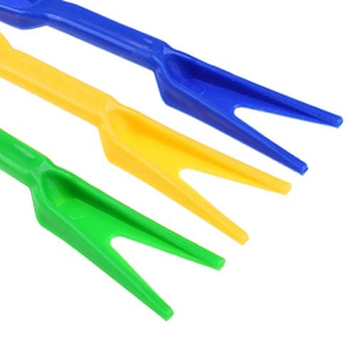 esowemsn 12 Sets (2pcs/Set) Garden Plastic Seeds Widger Seedlings Dibber Sowing Digging Tools Transplanting Planting Tools(Random Color)