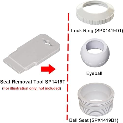 ATIE Pool Spa Directional Flow Hydrostream Return Jet Fitting SP1419D with Adjustable 3/4" Opening Rotating Eyeball for Hayward SP1419D (2 Pack)