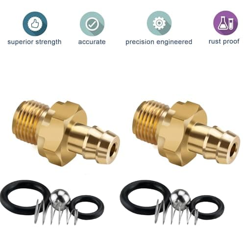 Jingzan 2 Set Pressure Washer Chemical Soap Injector Kit for Briggs and Stratton, Homelite, Ryobi and Husky Replaces 190593GS 190635GS and 203640GS (2 Set Injector Kit)