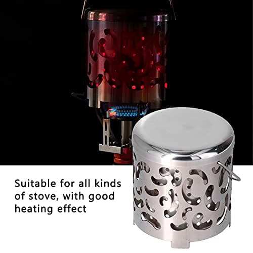 AMONIDA Tent Heater for Camping, Stainless Steel Mini Tent Heater Camping Heating Cover, for Outdoor Backpackers Hiking, Camping and Barbecue