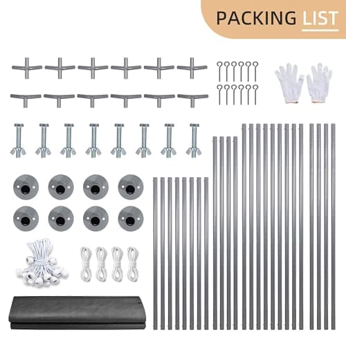JY QAQA Carport, 12x20 FT Heavy Duty Carport with Removable Side Walls and Doors, Portable Garage with Roll-Up Window and Sandbags, Car Canopy with All-Season Tarp for Cars, Trucks, Boats, Gray