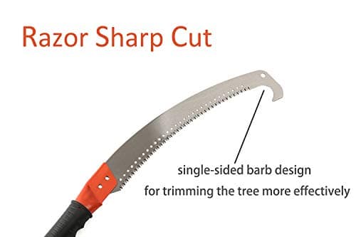 HOSKO 14FT Pole Saw for Tree Trimming, Long Extension Pruning Saw, Blade Tree Trimmer Pole, Manual Pole Cutter for, Yard Garden and Patios Trees Branches Cutting