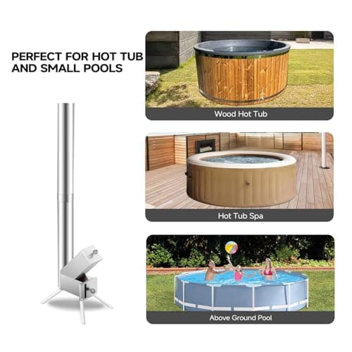 Outdoor Wood Burning Heater for Hot Tub, Portable Wood Fired Hot Tub Heaters,Titanium Coil Heat Exchanger Heating for Spas, Small Swiming Pools Wood Burning Stove
