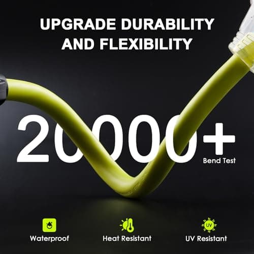 50 Amp to 110 Adapter RV Cord, 50 Amp to 20 Amp Adapter, NEMA 14-50P Male Plug to 4X 5-15R/5-20R Household Outlet Female with Dust Protection Caps, 1.5 FT