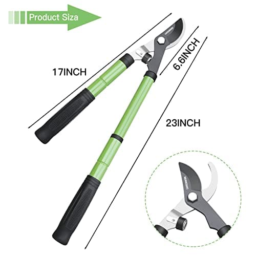Loppers, Heavy-Duty Branch Trimmer with Sk5 Teflon Blades, Suitable for Tree Branches and Shrubs