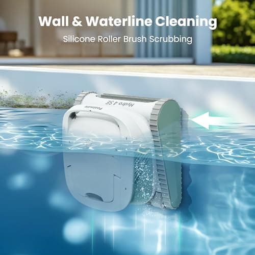 Poolmate Hydro 4 SE Corded Robotic Pool Cleaner, 150W 180μm Class Basket Filter Pool Vacuum with Climbing Walls & Floors, Ideal for Inground Pools Up to 40FT Long Cable