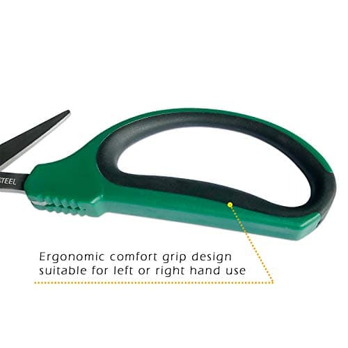 6-Inch Stainless Steel Garden Bonsai Pruning Shears with 40mm Straight Blade Pruners, Anti-Slip Softgrip Micro-Tip Snip