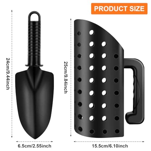 Dmyond Metal Detector Pinpointer & Accessories Kit, Waterproof Handheld Pin Pointer Wand, 3 Modes Detecting Search Pinpointing Finder Probe, Sand Sifter Scoop and Shovel, Beach Digging