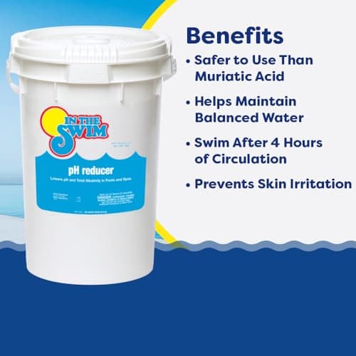 In The Swim pH Reducer for Swimming Pools, Spas, and Hot Tubs - Lowers Alkalinity - Prevents Cloudy Water - Balances Water - 90% Sodium Bisulfate - 10 Pounds