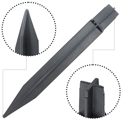 8PCS Torch Stake 8.25 Inch Pathway Light Stake Plastic Path Light Replacement ABS Plastic Stake Solar Stake for Garden,Pathway Lamps(Head Mounting Dia 0.83Inch)