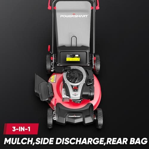 PowerSmart Self Propelled Gas Lawn Mower, 22-inch with 140cc Briggs and Stratton E550 Engine HB8622S